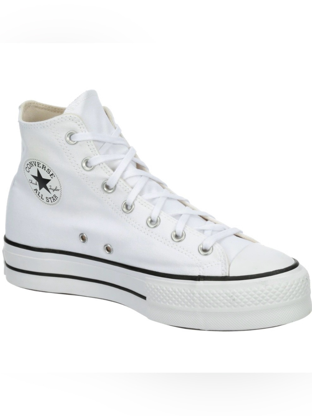 Converse White High-Top Platform Sneakers